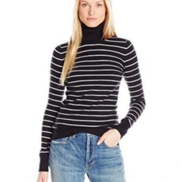 French Connection BABYSOFT TURTLENECK STRIPED SWEATER